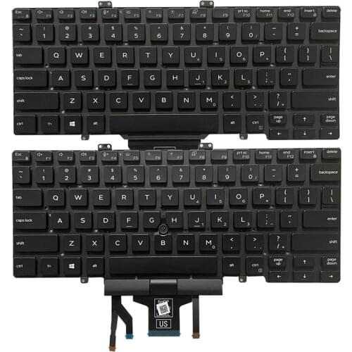 New US laptop keyboard For DELL Latitude 5400 5401 US keyboard NO Pointing stick NO frame NO backlight