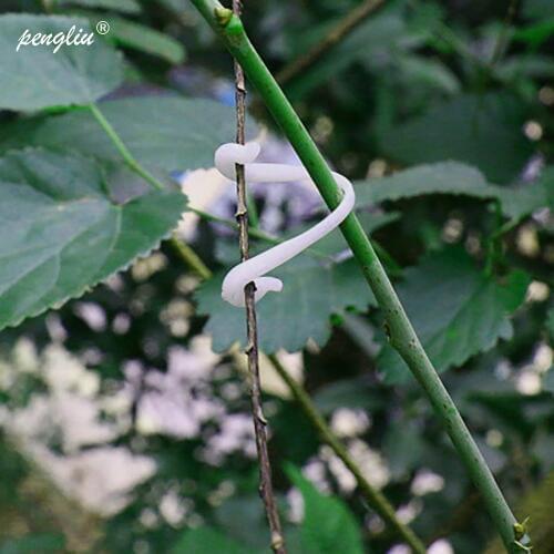 The New 50PCS PP Plant Vine Clips Fastener Tied Buckle For Garden Plant Vegetable Grafting Clip Agricultural Greenhouse Supplies