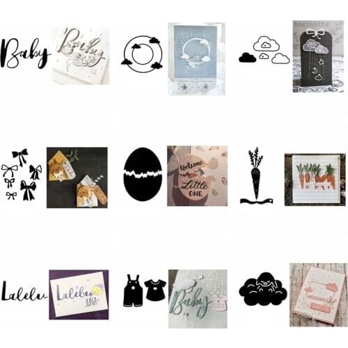 Baby Cloths Sences Clouds Carrot Easter egg Metal Cutting Dies for DIY Scrapbooking Cards Crafts 2020 New