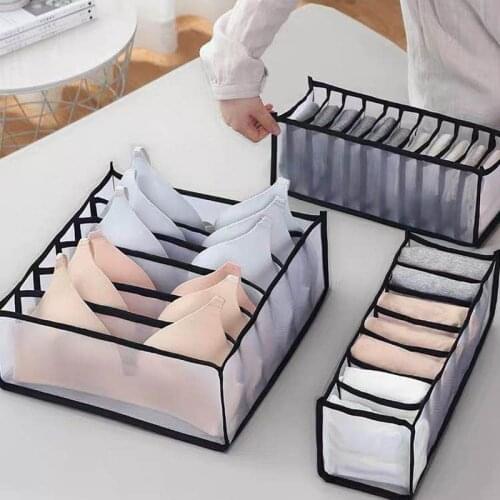 Bedroom Closet Organizer for Socks Underwear Organizador Storage Box Bra Foldable Drawer Organizer Divider Rangement Boxes