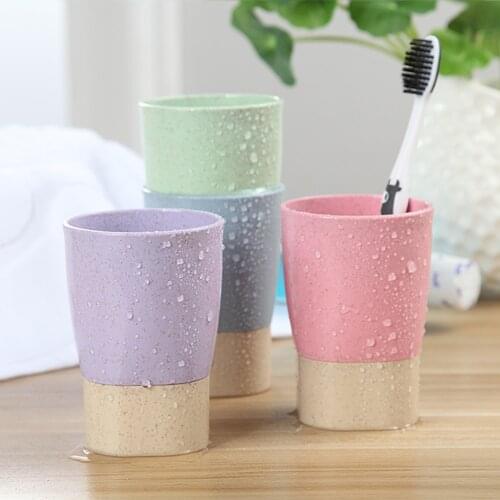 Wobodan Plastic Cups Smile Drinking Cup Mouth cup Plastic Wheat Straw Baby Cup