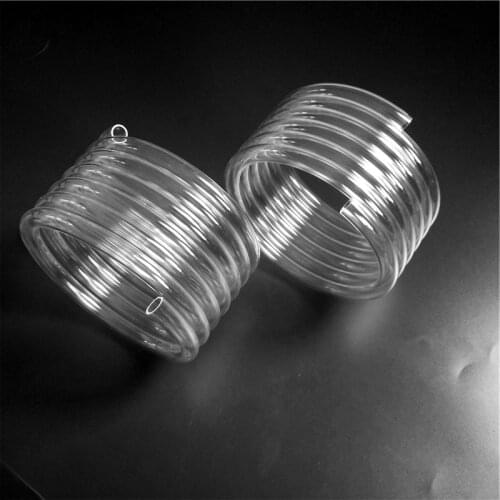 Clear spiral quartz glass tube for sample 6.75 coil