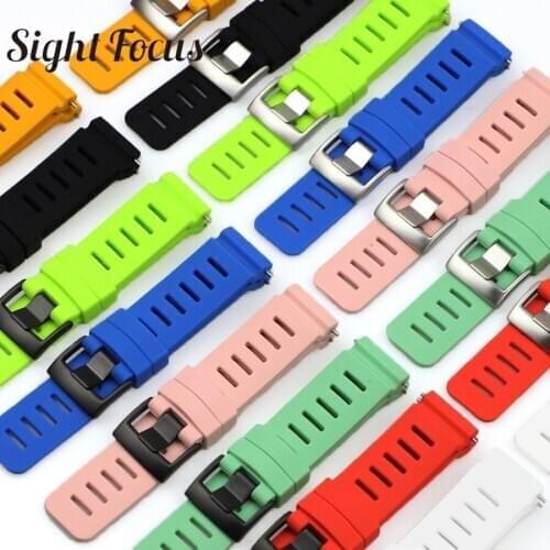 Sight Focus 24MM Curved End Waterproof Silicone Watch Band For Suunto D5 Dive Computer Watch Strap Suunto D5 Watchband 8 colors