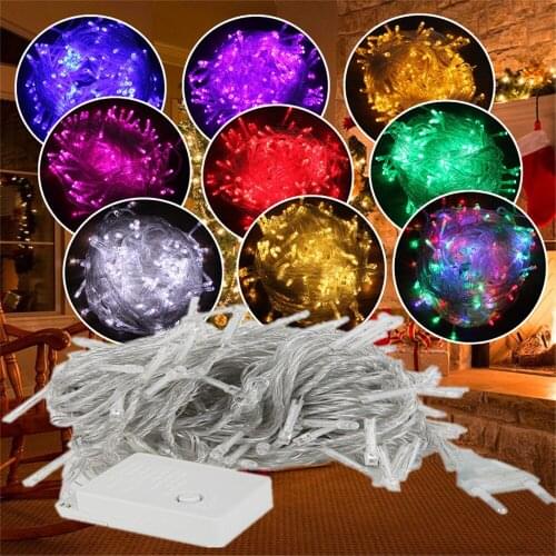 Christmas Lights 5M 10M 20M 30M 50M 100M Led String Fairy Light 8 Modes Christmas Lights For Wedding Party Holiday Lights