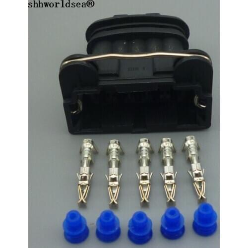 Shhworldsea 5 Pin 3.5mm auto electric housing plug Junior Power Timer Female Sealed Automotive Connector plug 282193-1