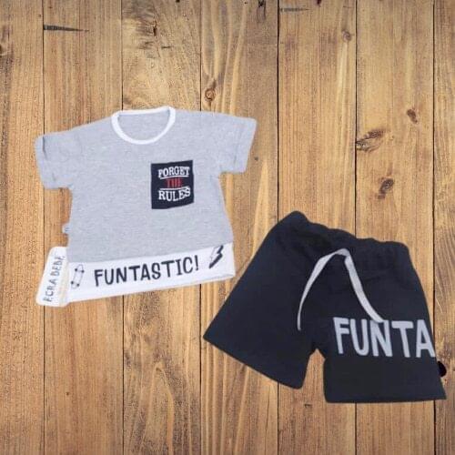 Baby boy Shorts-T-Shirt Suit-GRAY