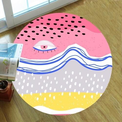 Funny Eye carpet Square Anti-Skid Area Floor Mat 3D Rug Non-slip Mat Dining Room Living Room Soft Bedroom Carpet 03