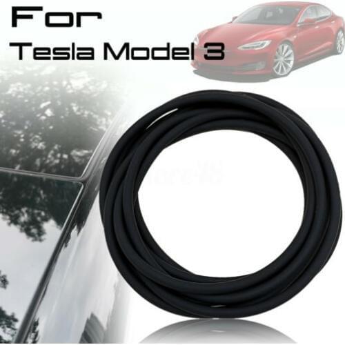 Car Door Seal Strip Front Rear Silicone Windshield Sunroof Weatherstrip Edge Protector Anti-Scratch Strip for Tesla Model 3