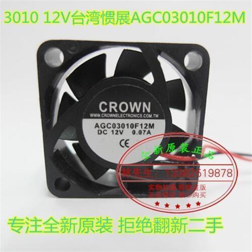 NEW CROWN AGC03010F12M silence 12V 3CM Graphics card silence cooling fan
