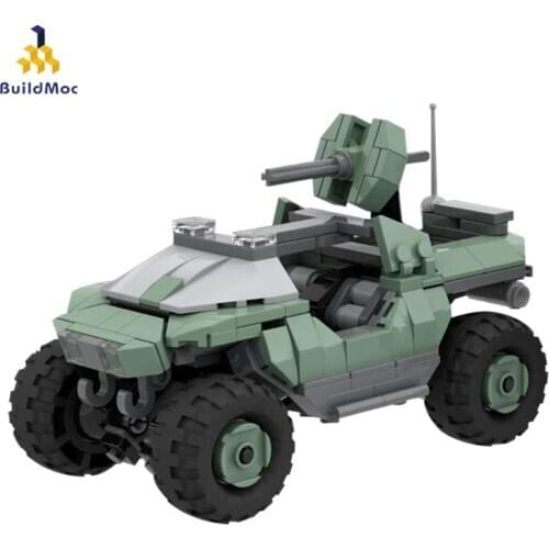 Military Truck off-road vehicle 32633 Halo Wars Warthog War Weapon Armored Assault Vehicle Childrens Toys Building Block Gift
