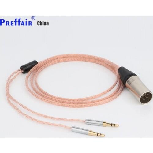 Preffair 1pcs 16cores OCC Headphone Cable For Hifiman Sundara Ananda HE1000se HE6se he400i he400se Arya