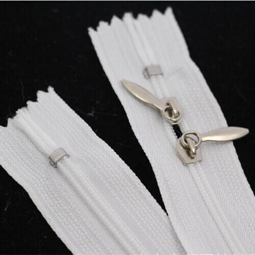 1pcs white 59 inch (150cm) No. 3 zipper, tailor-made nylon zipper, double closed end nylon home textile quilt cover zipper