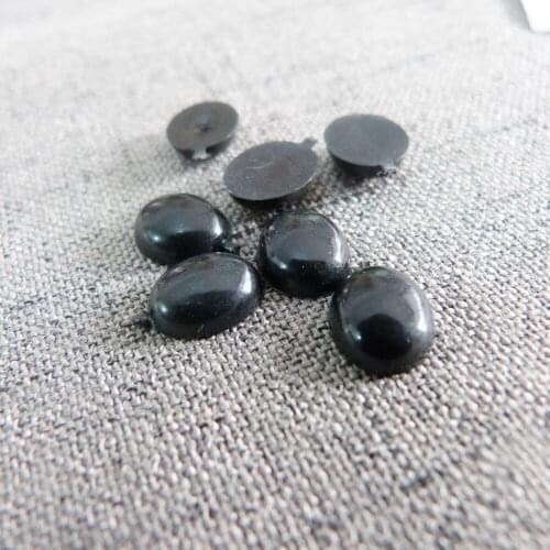 100pcs/lot 6x8mm/8x10mm/9x12mm/10x14mm oval flat black toy nose for diy doll accessories--size option
