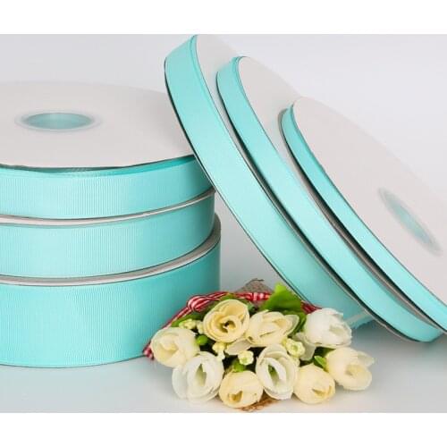 5Yard 7/10/15/20/25/38mm Light Blue Color Grosgrain Ribbon Wedding Party Decoration Gift Wrap Christmas Ribbon DIY Bow Craft
