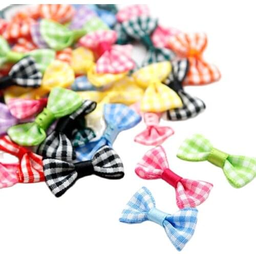 50Pcs/lot Approx 20mm Mini Small Ribbon Bow Pet Bowknot Craft BOW DIY Bow Tie Wedding Decor Hair Accessories Dressing decoration