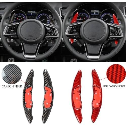 2pcs Car Accessory For Subaru GT86 XV BRZ Forester Carbon Fiber Steering Wheel Shift Paddles Shifters Extension
