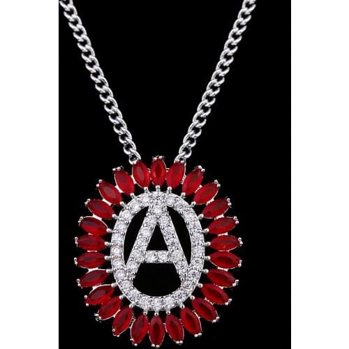 Bettyue Fashion Jewelry Round Shape AAA CZ Letter A Necklace Multicolor Choice For Women Wedding Party Charming Ornament