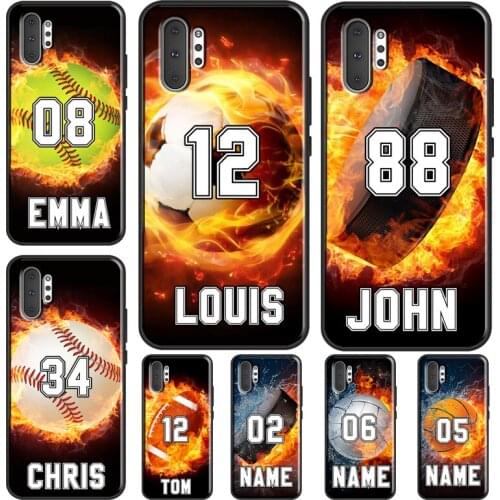 PERSONALIZED NUMBER NAME SOCCER Hockey Case For Samsung Galaxy S21 Ultra Note 20 Note 10 Plus S8 S9 S10 Plus S10e S20 FE Cover