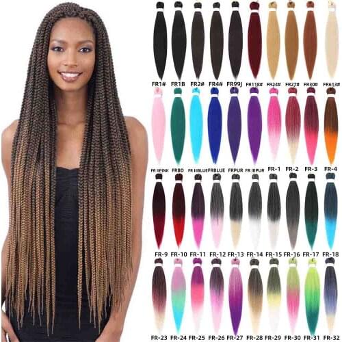 CLong Braiding hair Kanekalon pre-stretched hair for afro crochet Wholesale Synthetic Hair Extension Twist Jumbo Braiding Hair