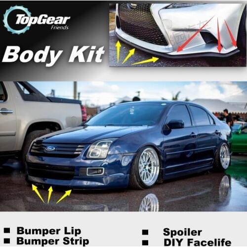 Bumper Lip Deflector Lips For Ford Fusion Front Spoiler Skirt For TopGear Fans Car View Tuning / Body Kit / Strip