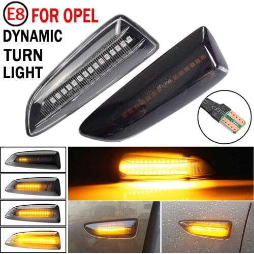 2pcs Dynamic LED Side Marker Turn Signal Blinker Light For Opel For Vauxhall Astra J K Crossland X Grandland Insignia B Zafira C