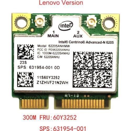 6205AGN N6205 FRU 60Y3253 300M Dual frequency wireless network card For Lenovo T420 X220i X230i L420 L520 T520 T430