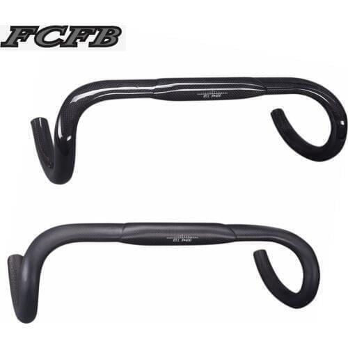 FCFB NO LOGO Matte/Glossy Full 3K Carbon Fiber 31.8mm Cycling Handlebar Road Bicycles Bent Bar Bike Parts38/ 40/ 42/44 //46cm