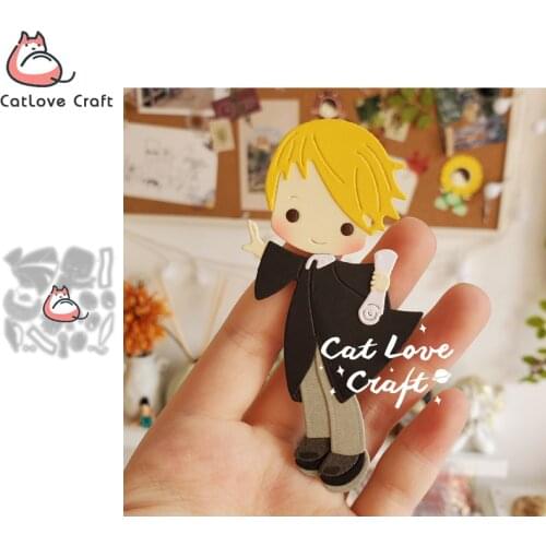 Boy graduation bachelor uniform Metal Cutting Dies Scrapbooking Stencil Die Cuts Card Making DIY Craft Embossing New Dies 2021