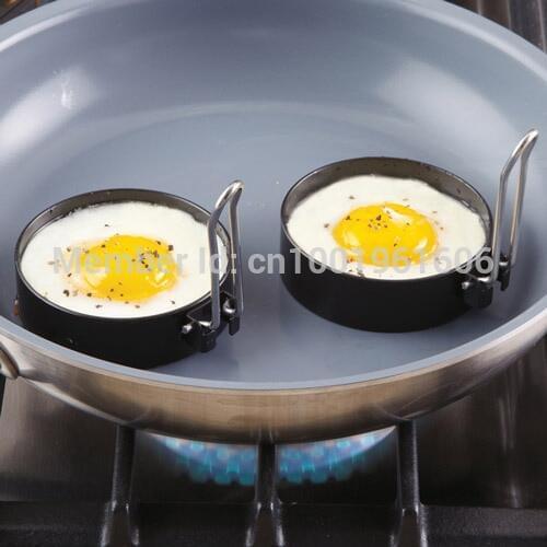 Supreme Quality Set of 2 Round Nonstick Egg Rings, 3 inch(00236)
