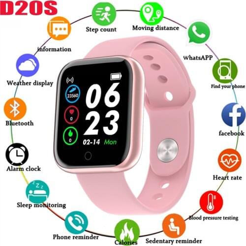 2021 New D20S Smart Watch Men Sport Smartwatch Heart Rate Monitor Blood Pressure Tracker Fitness Bracelet For Apple IOS Android
