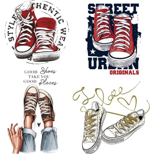 Shoes logo badge patch Iron on transfer for clothes iron on transfer thermocollants thermo stickers on clothes parches para ropa