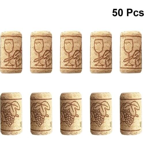 50pcs Wine Cork Sealing Wine Cork Wine Bottle Stopper Bar Tool Bottle Closure Wooden Sealing Cover