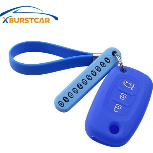 Silicone Car Key Case Cover Key Chain for LADA Priora Sedan Sport Kalina Granta Vesta X-Ray XRay Phone Number Card Key Shell Fob