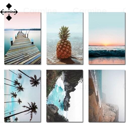 Nordic Pineapple Green Leaves Canvas Painting Gorden Wall Art Coconut Posters and Prints Plants Pictures for Home Interior Decor