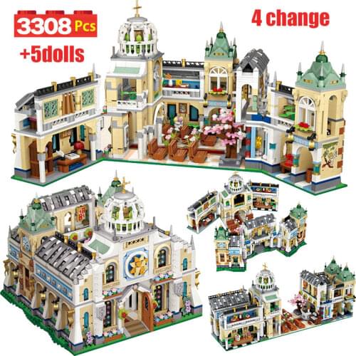 City Street View Friends Mini Wedding Chapel Folding Building Blocks Classic Architecture DIY House Figures Bricks Toys for Gift