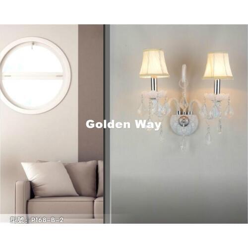 Modern White Color Crystal Design Wall Lamp K9 Crystal Wall Lamps Bedroom Headboard Bedside Lamp Wall Sconce Light Fixture