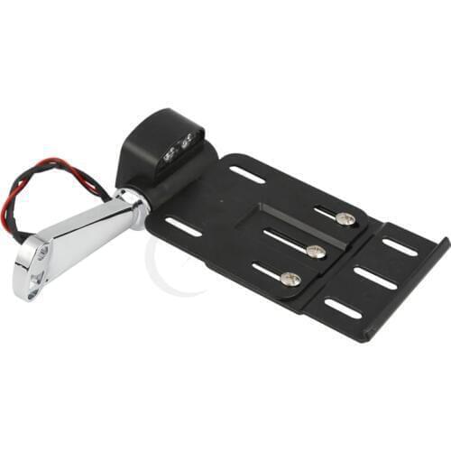 Telescopic Folding LED Light Side Mount License Plate For Harley Forty Eight Sportster XL 1200 Custom XL 883L 883N 48 2004-up