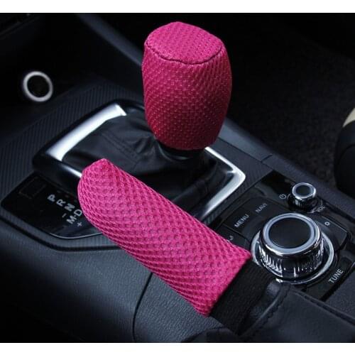 Universal Hand Brake Gear Shift Knob Cover Hand Brake Cover Sleeve Anti-slip 2pcs/set Car Handbrake Grips Car-styling