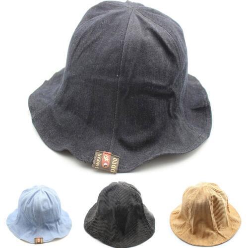 Panama Corduroy Denim Bucket Hat Men Women Boonie Cap Solid Outdoor Travel Sport Fishing Dad Hats Striped Vintage Fisherman Caps