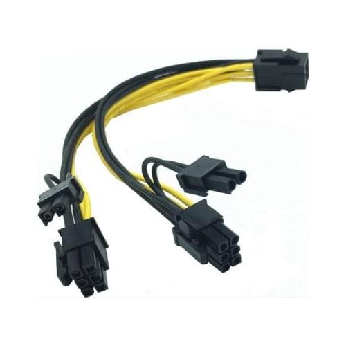 Graphics 6pin to dual 8pin 6P to 6 + 2P 6P to 6 + 2 graphics cable Graphics 6P to 8Pin slide