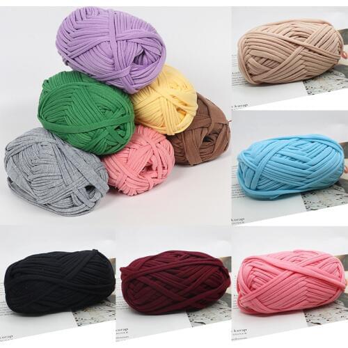 100g Fancy Yarns For Hand Knitting Thick Thread Crochet Cloth Yarn DIY bag handbag carpet cushion Cotton Cloth T-Shirt Yarn
