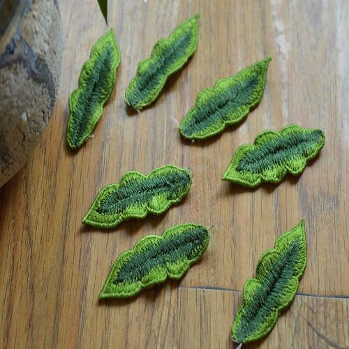 15pcs/lot)free shipping New Arrival Beautiful Wedding Dress Decorated green leaf style Applique Sew On Lace Patches 16071016