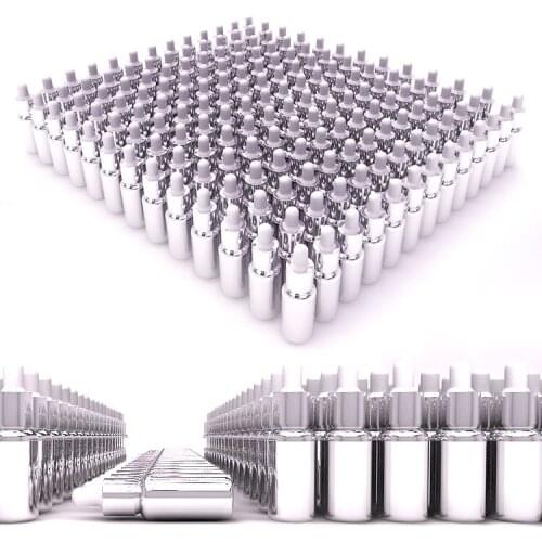 20ml glass dropper bottle for perfume empty silver essential oils container refillable cosmetics bottles makeup storage