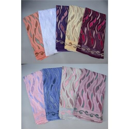 White Swiss voile laces in Switzerland high quality french guipuire African dry polish stones Nigerian cotton dry lace fabrics