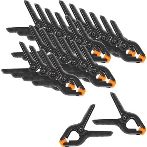 24X Spring Clamps, Plastic Glue Clamps for Universal Use in the Home, Workshop, Photography or Model Making