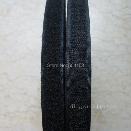 27 yard 1/2" 12mm Sew-On Roll Hook Loop Tape hard soft Black