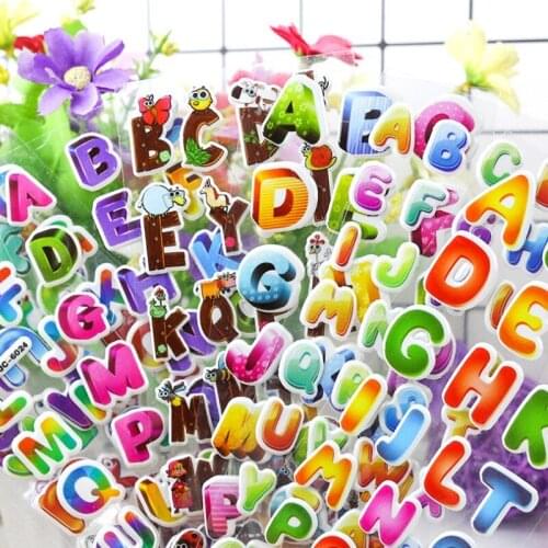 3packs 3D cartoon numbers puzzle children cartoon stickers Scrapbooking Diy Diary Album Stick Gift for Kids