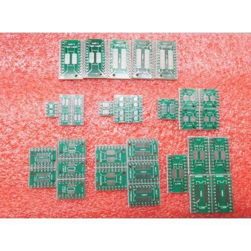 PCB Board Kit 7kinds X 5pcs=35pcs SOP8 SMT To DIP MSOP SSOP TSSOP SOT23 8 10 14 16 20 24 28 SMD Turn To DIP QFP32 64 80 100 qfn
