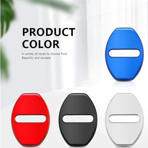 4 Pcs/set Stainless Steel Door Lock Protective Cover for Skoda Yeti Superb Scala ROOMSTER RAPID OCTAVIA KODIAQ Felicia