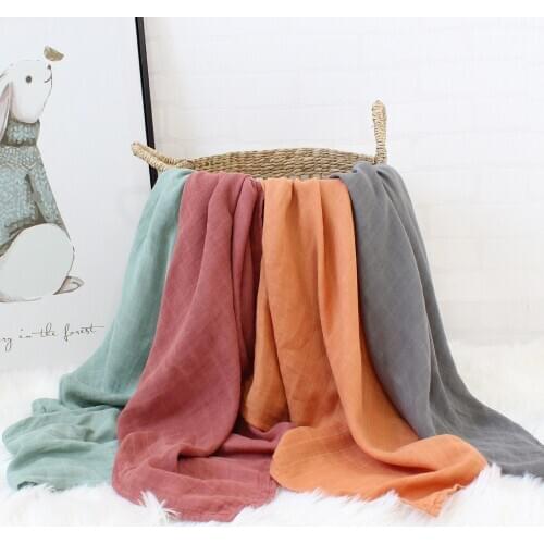 60*60 cm Baby Blankets Newborn Candy Colors Bamboo Cotton Soft Baby Swaddle Muslin Infant Gauze Both Towel Baby Warp Baby Stuff